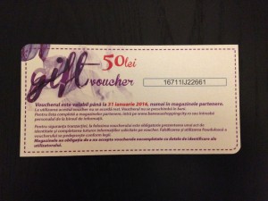 Băneasa Shopping City - Gift Voucher de 50 lei - Lyoness cashback - Spate